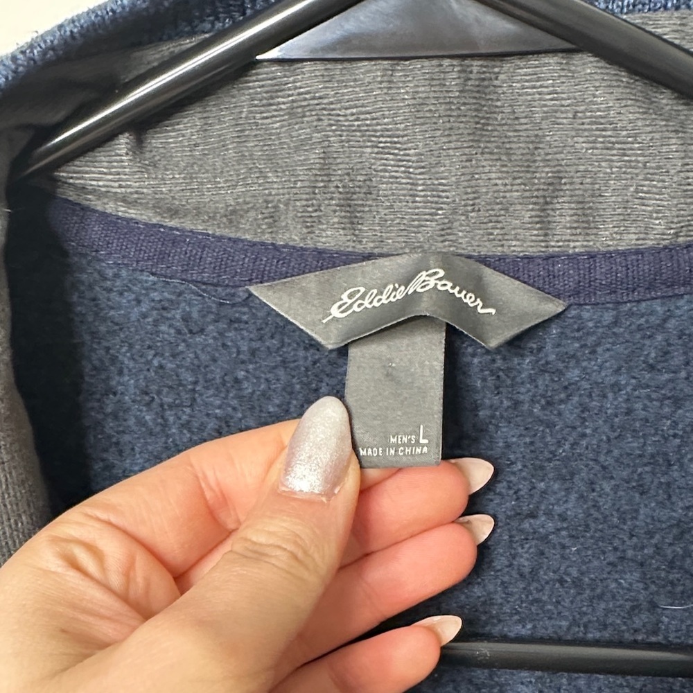 Eddie Baur Navy Blue Fleece Pullover - Picture 2 of 6